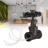 1/2in Vintage Steampunk Lamp Valve Black Valve Iron Table Lamp White Wire Stop Valve