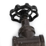 1/2in Vintage Steampunk Lamp Valve Black Valve Iron Table Lamp White Wire Stop Valve