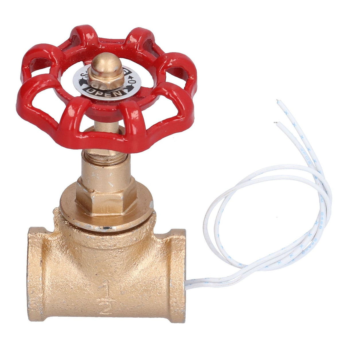 Vintage Steampunk 1/2in Stop Valve Tee Industrial Light Switch with Wire for Pipe Light Fixtures