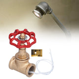 Vintage Steampunk 1/2in Stop Valve Tee Industrial Light Switch with Wire for Pipe Light Fixtures