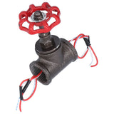 Vintage 3/4in Stop Valve Rotating Light Switch with Electric Wire for Steampunk Lamps Table Lamps - Rear View