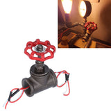 Vintage 3/4in Stop Valve Rotating Light Switch with Electric Wire for Steampunk Lamps Table Lamps