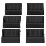 6PCS Furniture Cups Bed Stoppers Rubber Caster Cups Furniture Coasters for Bed Chair Cabinet Sofa Closet Black