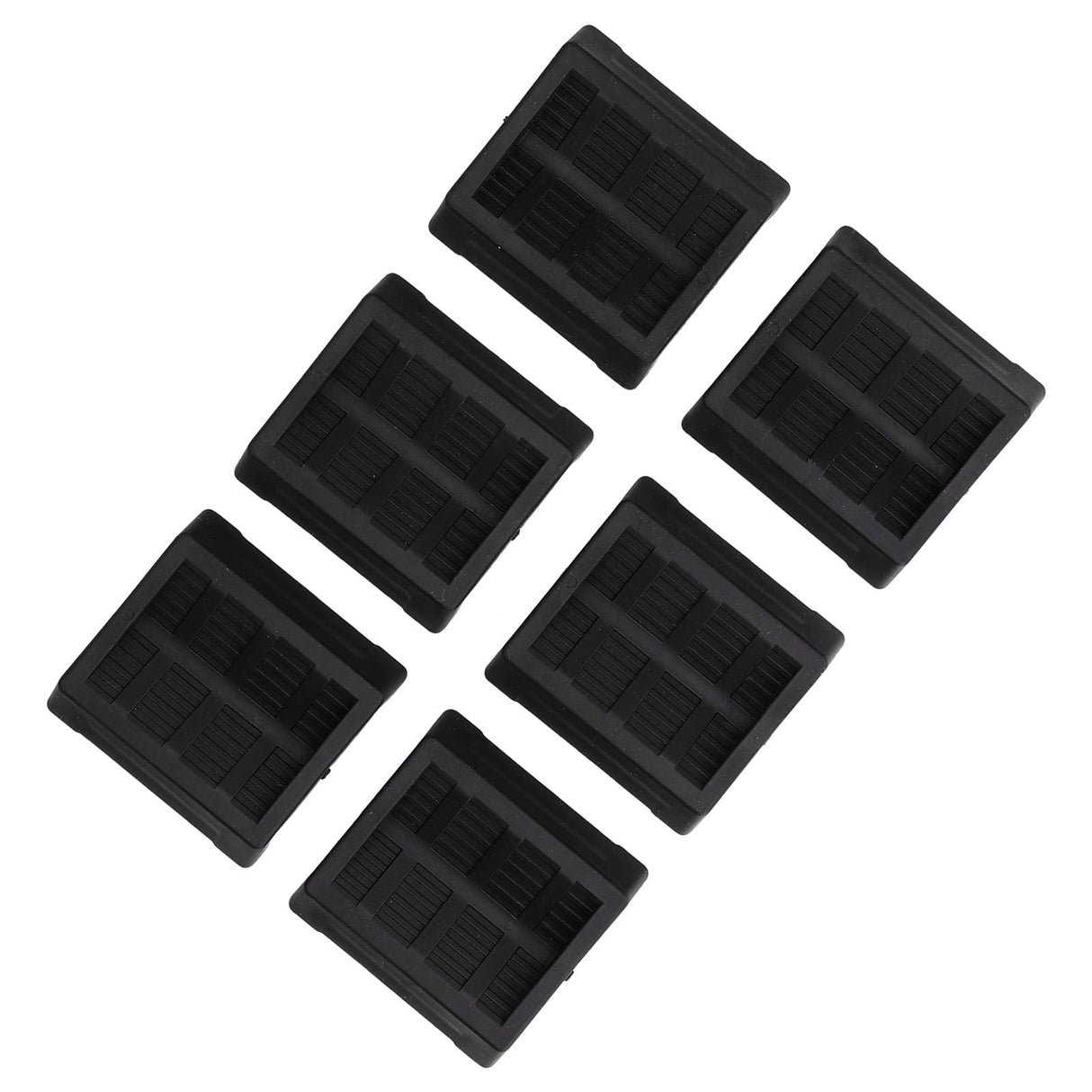 6PCS Furniture Cups Bed Stoppers Rubber Caster Cups Furniture Coasters for Bed Chair Cabinet Sofa Closet Black