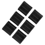 6PCS Furniture Cups Bed Stoppers Rubber Caster Cups Furniture Coasters for Bed Chair Cabinet Sofa Closet Black