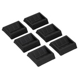 6PCS Furniture Cups Bed Stoppers Rubber Caster Cups Furniture Coasters for Bed Chair Cabinet Sofa Closet Black