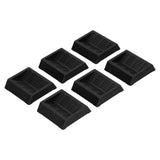 6PCS Furniture Cups Bed Stoppers Rubber Caster Cups Furniture Coasters for Bed Chair Cabinet Sofa Closet Black