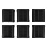 6PCS Furniture Cups Bed Stoppers Rubber Caster Cups Furniture Coasters for Bed Chair Cabinet Sofa Closet Black - Close-Up Angle