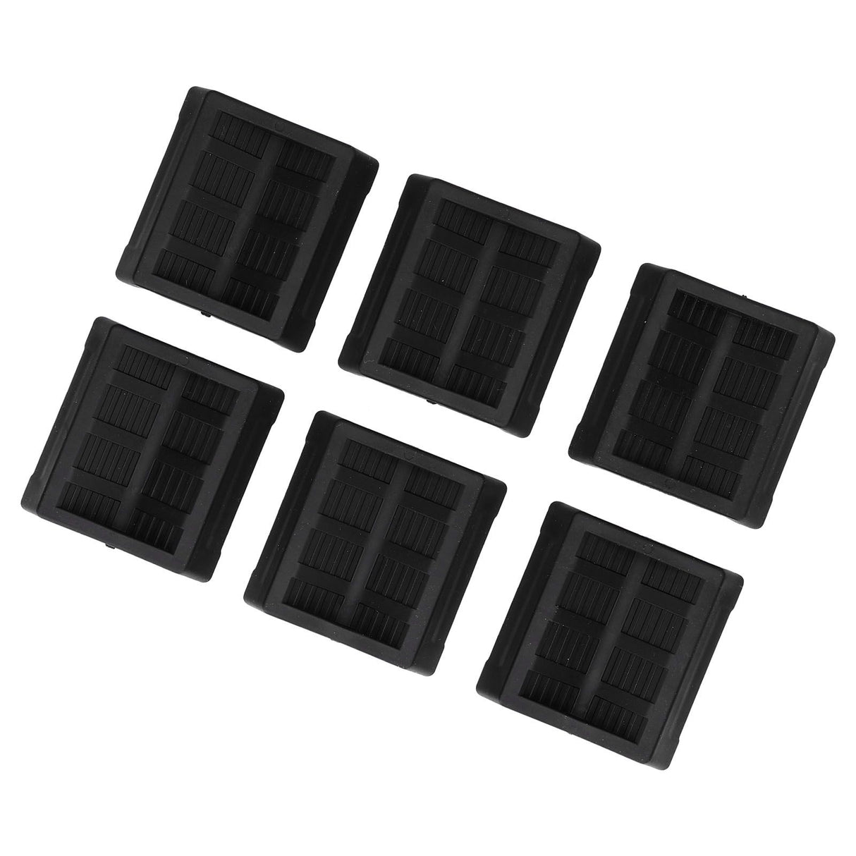 6PCS Furniture Cups Bed Stoppers Rubber Caster Cups Furniture Coasters for Bed Chair Cabinet Sofa Closet Black