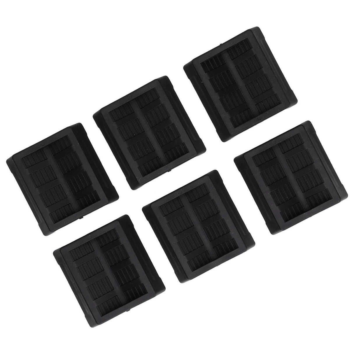 6PCS Furniture Cups Bed Stoppers Rubber Caster Cups Furniture Coasters for Bed Chair Cabinet Sofa Closet Black