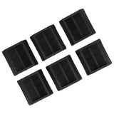 6PCS Furniture Cups Bed Stoppers Rubber Caster Cups Furniture Coasters for Bed Chair Cabinet Sofa Closet Black - Extra Image