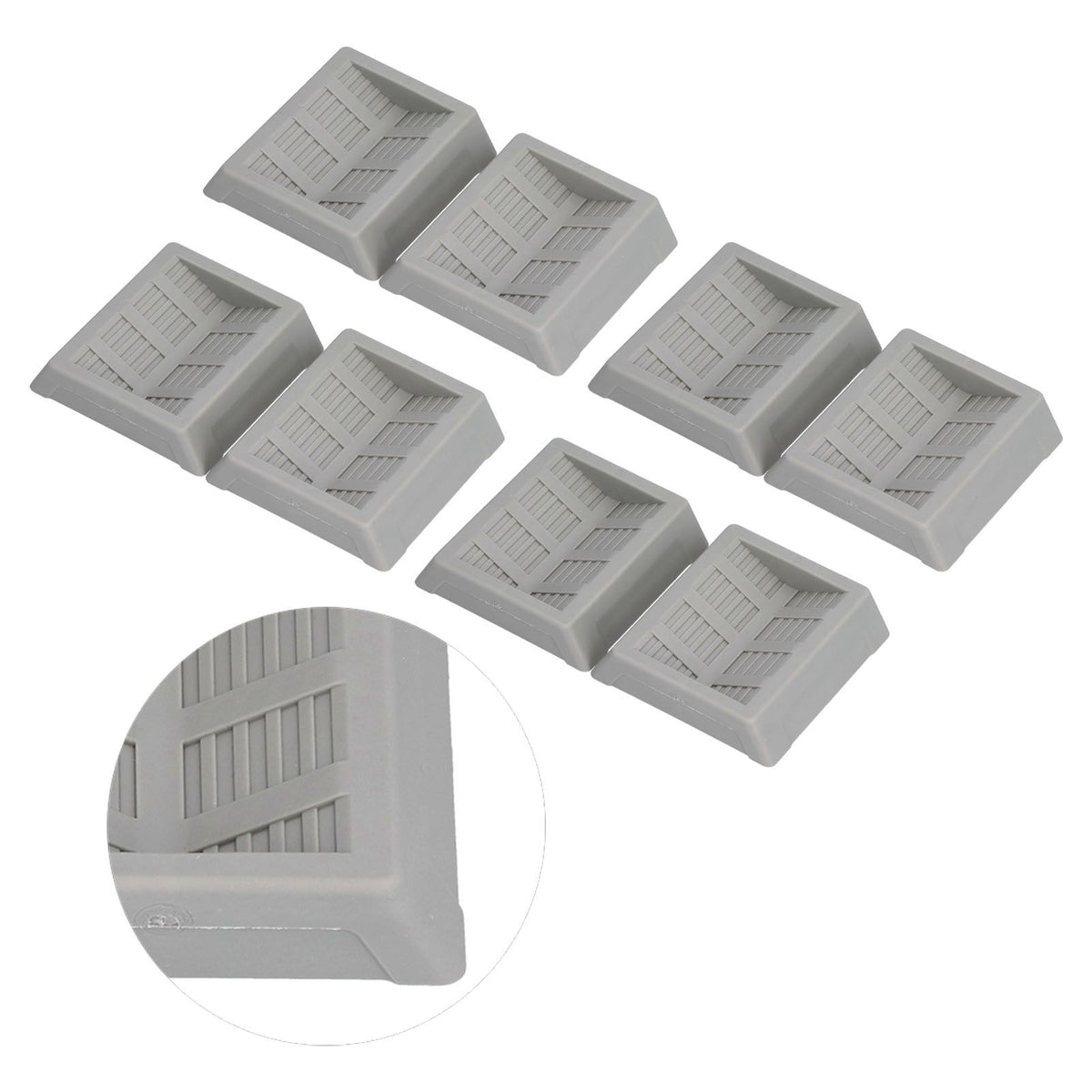 8PCS Rubber Caster Cups Furniture Wheel Stoppers Floor Protector for Bed Office Chair Cabinet Sofa Closet Wheels