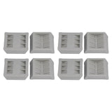 8PCS Rubber Caster Cups Furniture Wheel Stoppers Floor Protector for Bed Office Chair Cabinet Sofa Closet Wheels - Side View