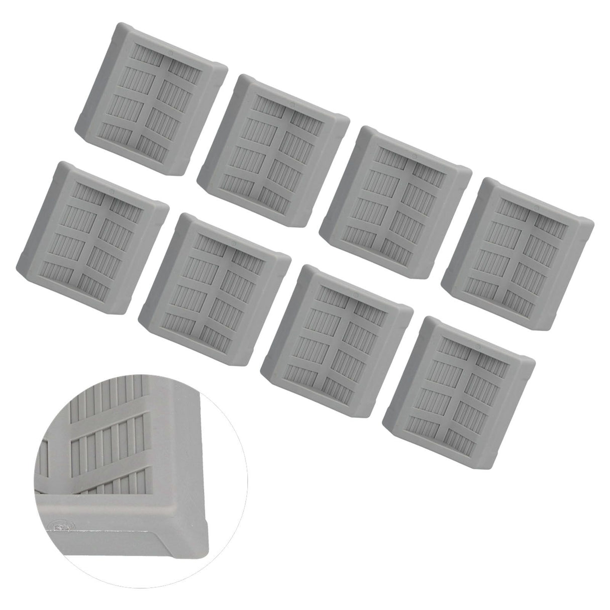 8PCS Rubber Caster Cups Furniture Wheel Stoppers Floor Protector for Bed Office Chair Cabinet Sofa Closet Wheels