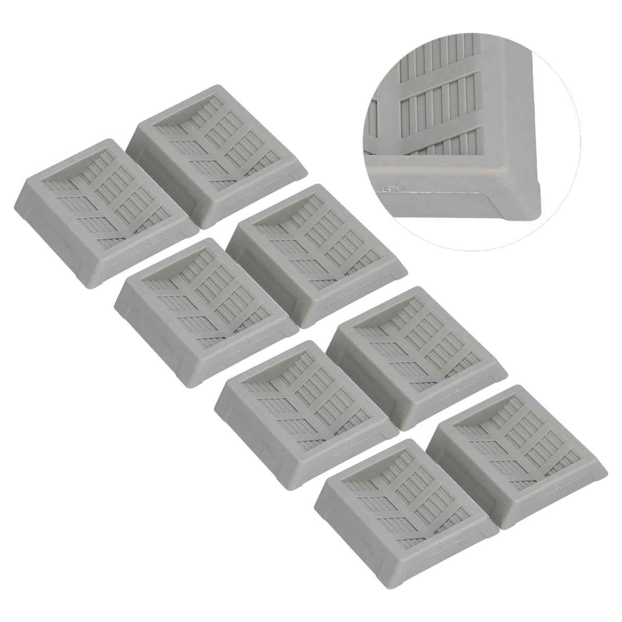 8PCS Rubber Caster Cups Furniture Wheel Stoppers Floor Protector for Bed Office Chair Cabinet Sofa Closet Wheels