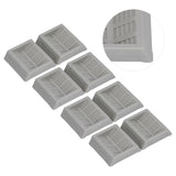 8PCS Rubber Caster Cups Furniture Wheel Stoppers Floor Protector for Bed Office Chair Cabinet Sofa Closet Wheels - Extra Image
