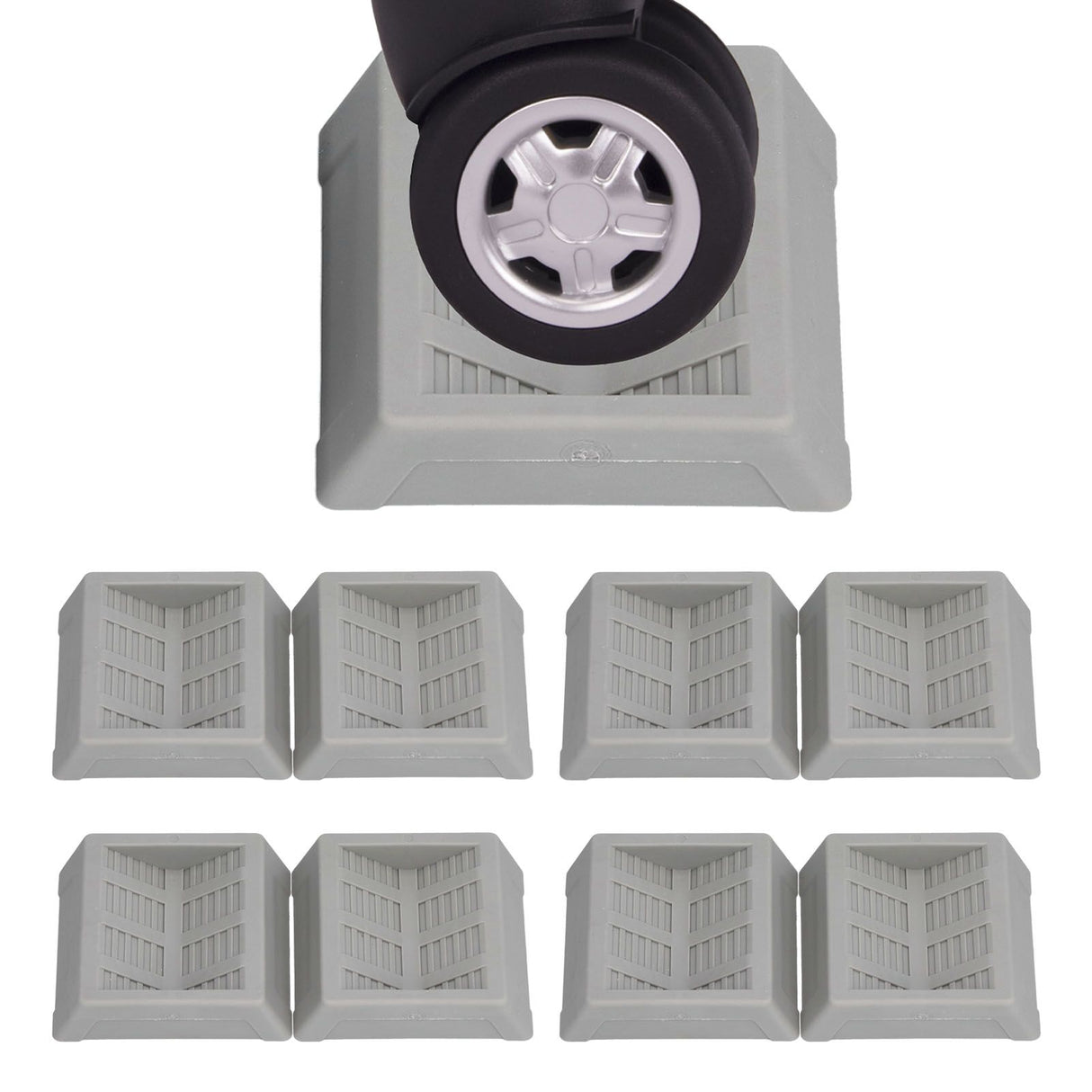 8PCS Rubber Caster Cups Furniture Wheel Stoppers Floor Protector for Bed Office Chair Cabinet Sofa Closet Wheels