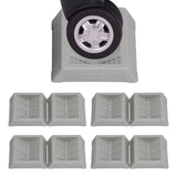 8PCS Rubber Caster Cups Furniture Wheel Stoppers Floor Protector for Bed Office Chair Cabinet Sofa Closet Wheels - Extra Image