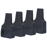4Pcs Wheel Stoppers U Shaped Wheels Caster Cups Accessory for Sofas Beds Chairs Furnitures Black
