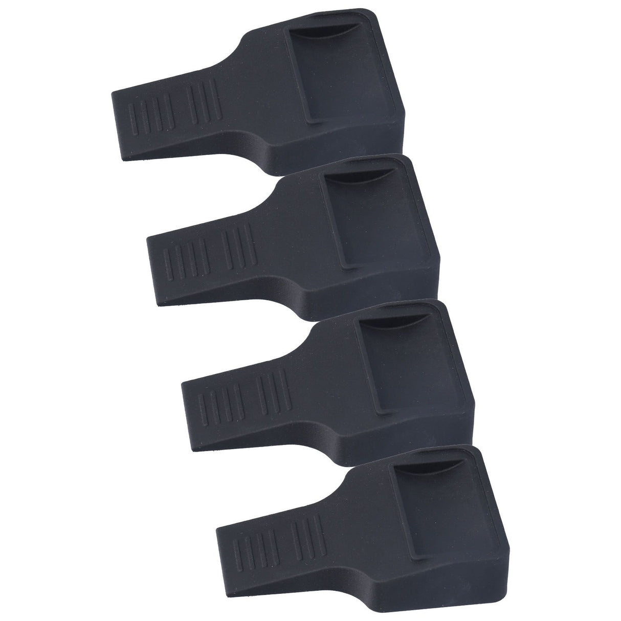 4Pcs Wheel Stoppers U Shaped Wheels Caster Cups Accessory for Sofas Beds Chairs Furnitures Black