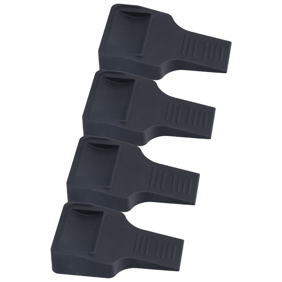 4Pcs Wheel Stoppers U Shaped Wheels Caster Cups Accessory for Sofas Beds Chairs Furnitures Black