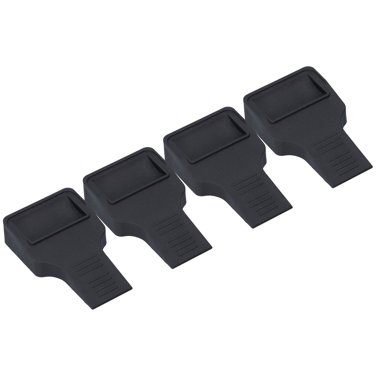 4Pcs Wheel Stoppers U Shaped Wheels Caster Cups Accessory for Sofas Beds Chairs Furnitures Black
