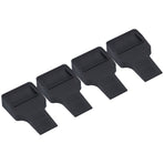 4Pcs Wheel Stoppers U Shaped Wheels Caster Cups Accessory for Sofas Beds Chairs Furnitures Black