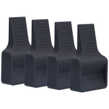 4Pcs Casters Stoppers V Shape Anti Sliding Furniture Wheel Cups for Sofas Beds Chairs Cabinets Black