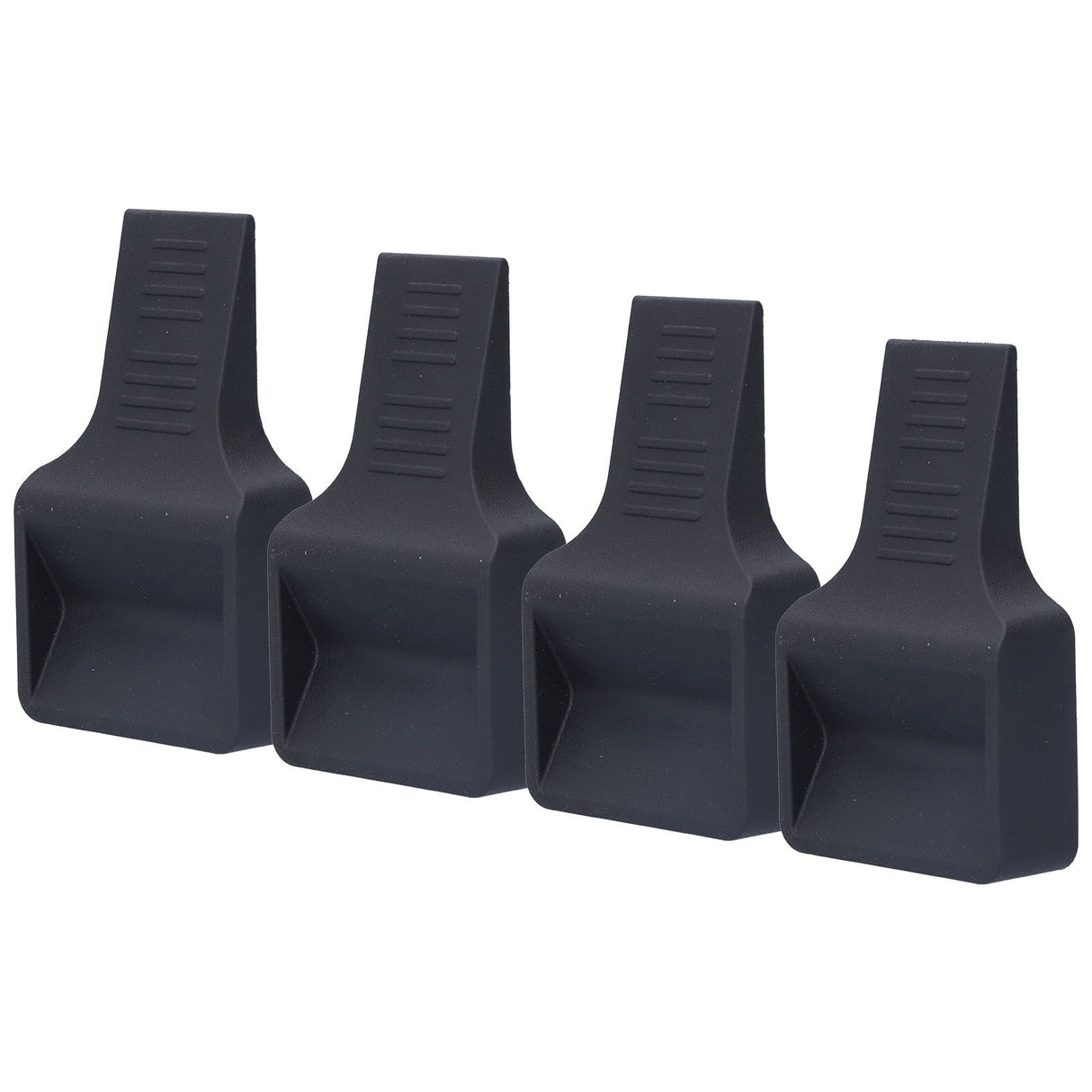 4Pcs Casters Stoppers V Shape Anti Sliding Furniture Wheel Cups for Sofas Beds Chairs Cabinets Black