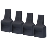 4Pcs Casters Stoppers V Shape Anti Sliding Furniture Wheel Cups for Sofas Beds Chairs Cabinets Black - Side View