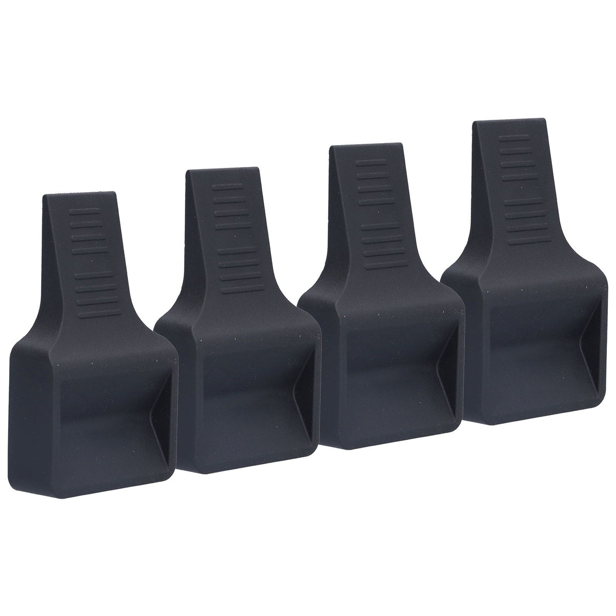 4Pcs Casters Stoppers V Shape Anti Sliding Furniture Wheel Cups for Sofas Beds Chairs Cabinets Black
