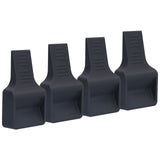 4Pcs Casters Stoppers V Shape Anti Sliding Furniture Wheel Cups for Sofas Beds Chairs Cabinets Black