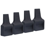 4Pcs Casters Stoppers V Shape Anti Sliding Furniture Wheel Cups for Sofas Beds Chairs Cabinets Black