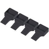 4Pcs Casters Stoppers V Shape Anti Sliding Furniture Wheel Cups for Sofas Beds Chairs Cabinets Black