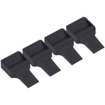 4Pcs Casters Stoppers V Shape Anti Sliding Furniture Wheel Cups for Sofas Beds Chairs Cabinets Black