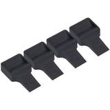 4Pcs Casters Stoppers V Shape Anti Sliding Furniture Wheel Cups for Sofas Beds Chairs Cabinets Black - Rear View