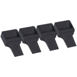 4Pcs Casters Stoppers V Shape Anti Sliding Furniture Wheel Cups for Sofas Beds Chairs Cabinets Black - Low Angle