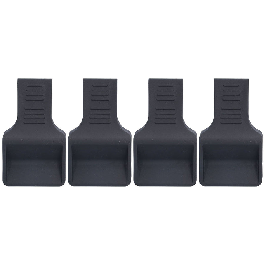 4Pcs Casters Stoppers V Shape Anti Sliding Furniture Wheel Cups for Sofas Beds Chairs Cabinets Black