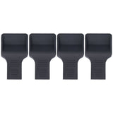 4Pcs Casters Stoppers V Shape Anti Sliding Furniture Wheel Cups for Sofas Beds Chairs Cabinets Black - Extra Image