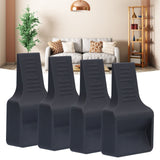 4Pcs Casters Stoppers V Shape Anti Sliding Furniture Wheel Cups for Sofas Beds Chairs Cabinets Black