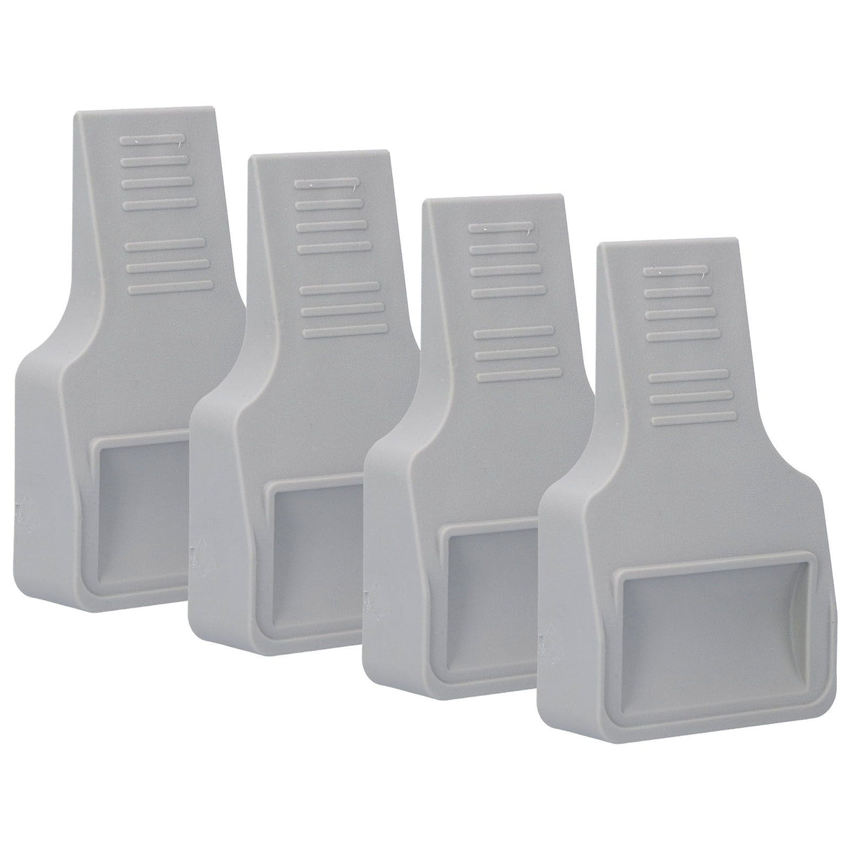 4Pcs U Shape Casters Door Stopper Anti Sliding Furniture Wheels Cups Protectors for Sofa Bed Chair Gray