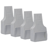 4Pcs U Shape Casters Door Stopper Anti Sliding Furniture Wheels Cups Protectors for Sofa Bed Chair Gray - Front View