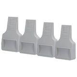 4Pcs U Shape Casters Door Stopper Anti Sliding Furniture Wheels Cups Protectors for Sofa Bed Chair Gray - Side View