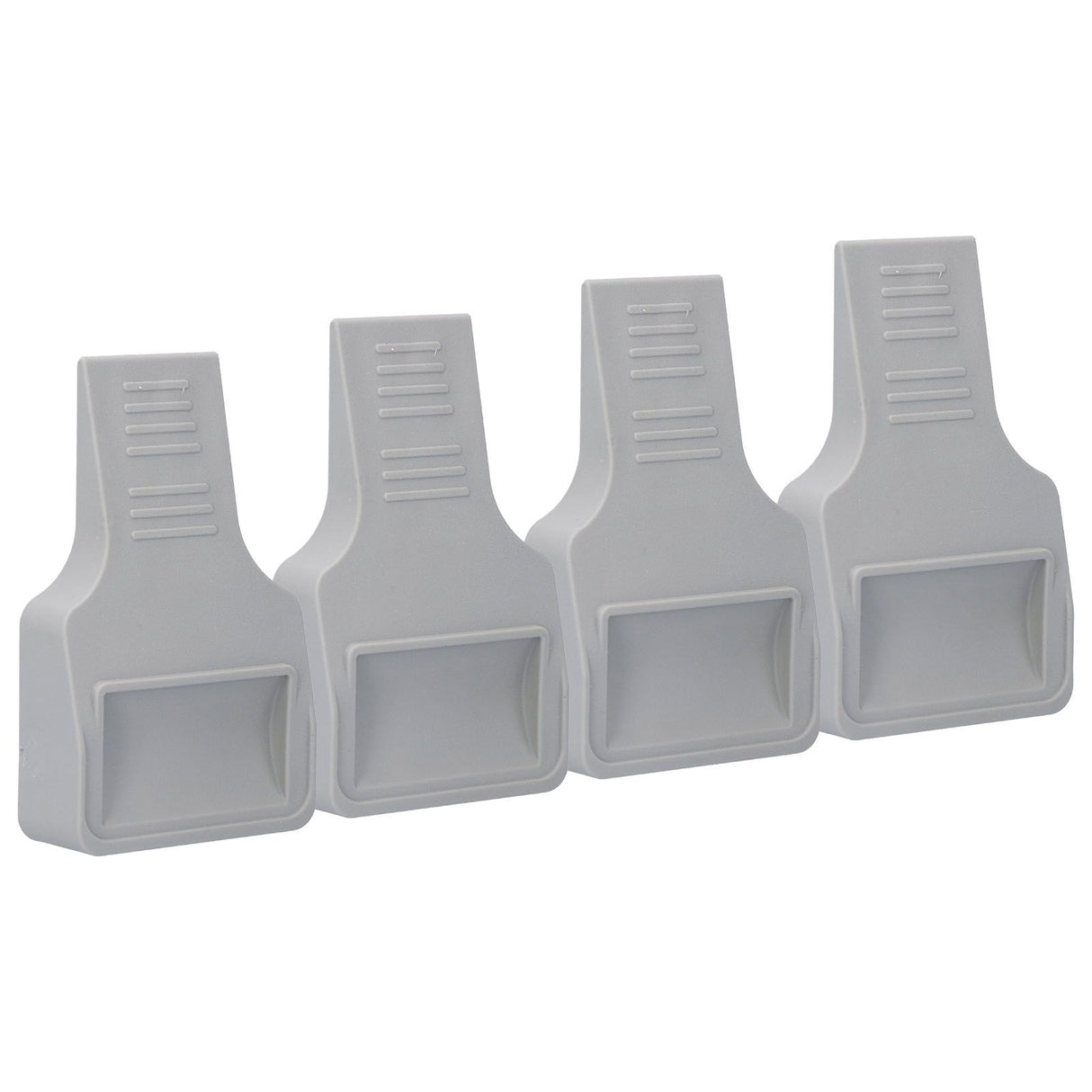 4Pcs U Shape Casters Door Stopper Anti Sliding Furniture Wheels Cups Protectors for Sofa Bed Chair Gray