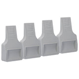 4Pcs U Shape Casters Door Stopper Anti Sliding Furniture Wheels Cups Protectors for Sofa Bed Chair Gray - Top-Down View