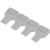 4Pcs U Shape Casters Door Stopper Anti Sliding Furniture Wheels Cups Protectors for Sofa Bed Chair Gray - 45-Degree Angle