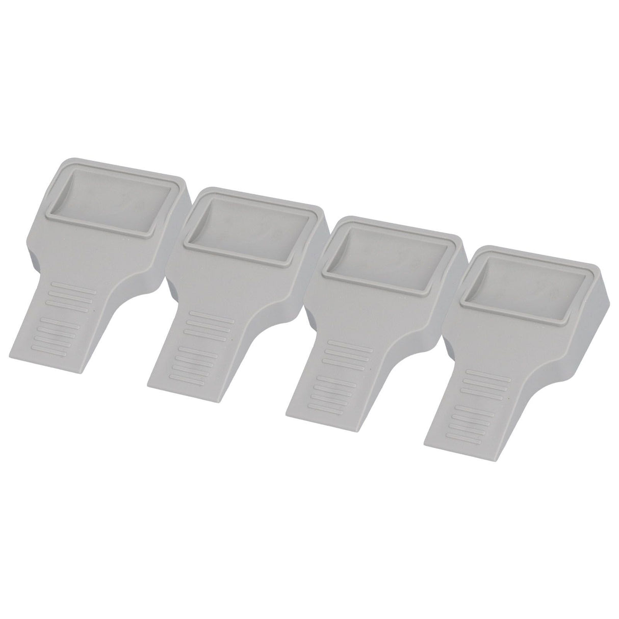 4Pcs U Shape Casters Door Stopper Anti Sliding Furniture Wheels Cups Protectors for Sofa Bed Chair Gray