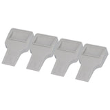 4Pcs U Shape Casters Door Stopper Anti Sliding Furniture Wheels Cups Protectors for Sofa Bed Chair Gray - Close-Up Angle