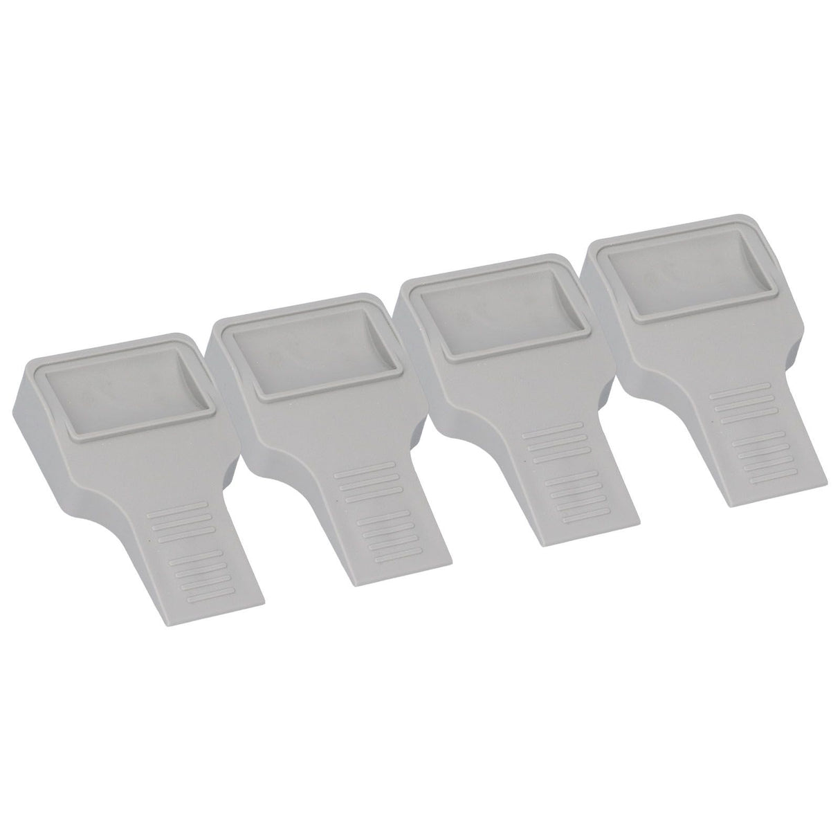 4Pcs U Shape Casters Door Stopper Anti Sliding Furniture Wheels Cups Protectors for Sofa Bed Chair Gray