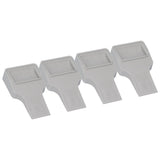 4Pcs U Shape Casters Door Stopper Anti Sliding Furniture Wheels Cups Protectors for Sofa Bed Chair Gray - Low Angle